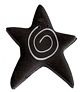 Extra Large Black Swirly Star